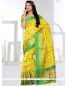 Best Art Silk Yellow Designer Traditional Saree