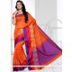 Regal Orange Weaving Work Art Silk Designer Traditional Saree