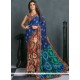 Delightsome Art Silk Multi Colour Patch Border Work Traditional Saree