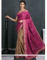 Scintillating Art Silk Print Work Traditional Saree