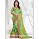 Groovy Zari Work Green Art Silk Designer Traditional Saree