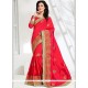 Elegant Art Silk Hot Pink Zari Work Traditional Saree