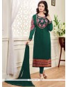 Ayesha Takia Diamond Work Green Faux Georgette Churidar Designer Suit