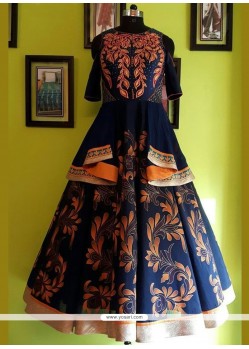 Lovely Embroidered Work Floor Length Anarkali Suit