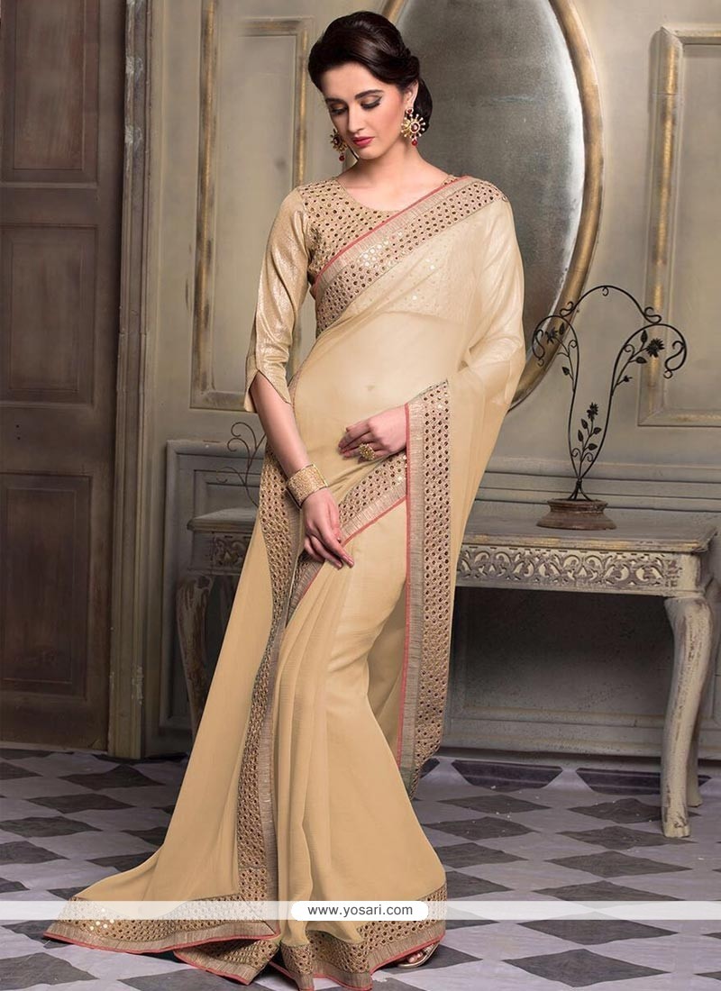 Peach Organza Party Wear Resham Work Saree – Rakhi Stores