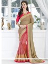 Exquisite Patch Border Work Viscose Half N Half Designer Saree