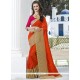 Distinguishable Orange Traditional Saree