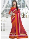 Irresistible Art Silk Orange Traditional Saree