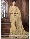 Lavish Beige Embroidered Work Designer Traditional Saree