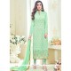 Krystle Dsouza Faux Georgette Sea Green Churidar Designer Suit