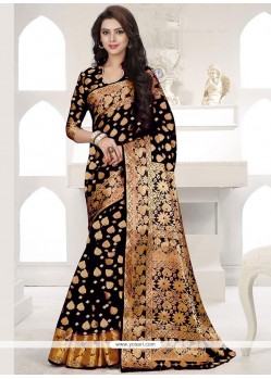 Outstanding Black Traditional Designer Saree