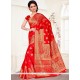 Distinctively Red Banarasi Silk Traditional Saree