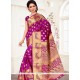 Aesthetic Weaving Work Magenta Traditional Designer Saree