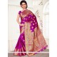 Thrilling Banarasi Silk Magenta Traditional Saree