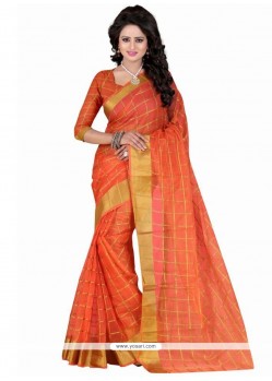 Fine Polly Cotton Patch Border Work Casual Saree