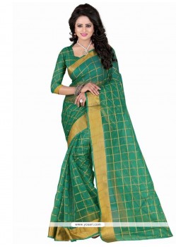 Savory Polly Cotton Patch Border Work Casual Saree