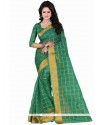 Savory Polly Cotton Patch Border Work Casual Saree