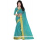 Hypnotic Polly Cotton Patch Border Work Casual Saree