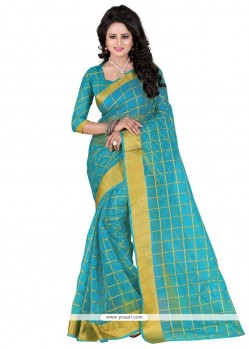 Hypnotic Polly Cotton Patch Border Work Casual Saree