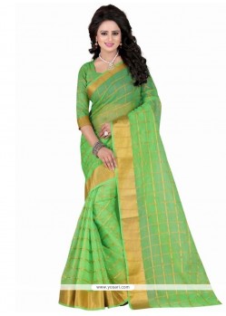 Lively Polly Cotton Patch Border Work Casual Saree