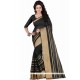 Invigorating Patch Border Work Black Casual Saree