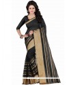 Invigorating Patch Border Work Black Casual Saree