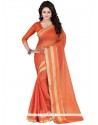 Capricious Patch Border Work Polly Cotton Casual Saree