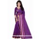 Fashionable Patch Border Work Polly Cotton Casual Saree