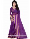 Fashionable Patch Border Work Polly Cotton Casual Saree