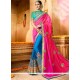 Fascinating Embroidered Work Designer Half N Half Saree