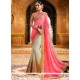 Cherubic Faux Chiffon Patch Border Work Shaded Saree