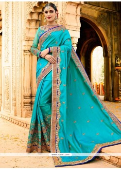 Voguish Patch Border Work Designer Saree