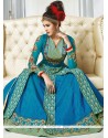 Gorgonize Zari Work Net Designer Floor Length Suit