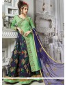 Awesome Banarasi Silk Designer Floor Length Suit