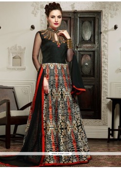 Compelling Art Silk Digital Print Work Floor Length Anarkali Salwar Suit