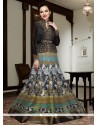Majestic Embroidered Work Art Silk Multi Colour Floor Length Anarkali Salwar Suit