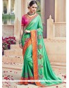 Enthralling Green Traditional Designer Saree