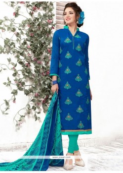 Integral Lace Work Churidar Suit