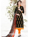 Baronial Black Churidar Suit