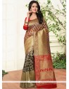 Voluptuous Banarasi Silk Red Traditional Saree