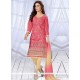 Refreshing Cotton Pink Embroidered Work Churidar Suit
