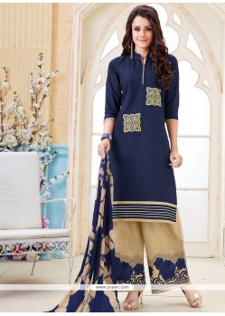 Splendid Navy Blue Churidar Suit