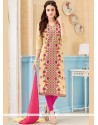 Magnetic Embroidered Work Cotton Churidar Suit