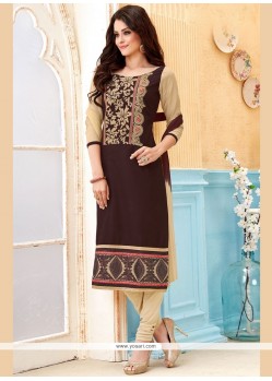 Pleasance Cotton Embroidered Work Churidar Suit