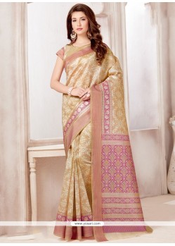 Staggering Print Work Casual Saree
