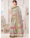 Impressive Tussar Silk Multi Colour Print Work Casual Saree