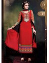 Red Georgette Punjabi Suit