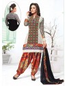 Multicolor Jacquard Punjabi Suit