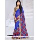 Attractive Embroidered Work Faux Georgette Classic Saree