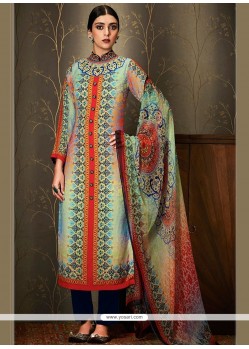Buy Modern Multi Colour Cotton Pant Style Suit | Designer Salwar Suits
